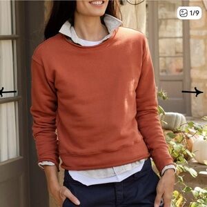 Frank & Eileen Terracotta Crew Neck Sweater